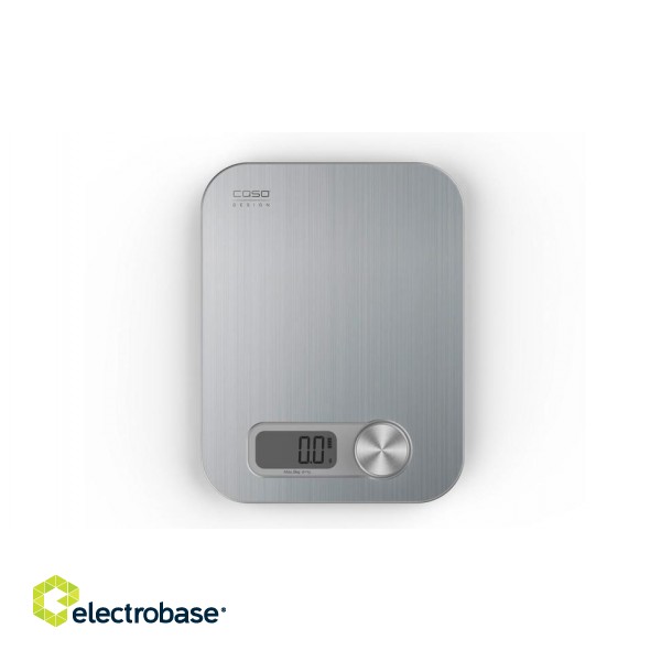 Caso | Design kitchen scale | Maximum weight (capacity) 5 kg | Graduation 1 g | Display type Digital | Stainless Steel image 1