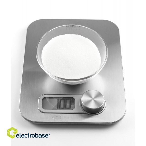 Caso | Design kitchen scale | Maximum weight (capacity) 5 kg | Graduation 1 g | Display type Digital | Stainless Steel фото 8