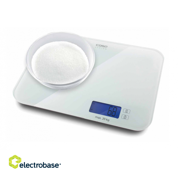 Caso | Designer kitchen scales LX 20 | 03294 | Maximum weight (capacity) 20 kg | Graduation 5 g | Display type | White image 1