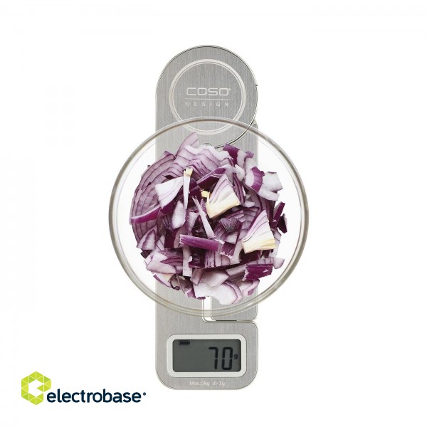 Caso | Scales | KitchenEcostyle | Graduation 1 g | Display type LCD | Maximum weight (capacity) 5 kg | Stainless steel image 5
