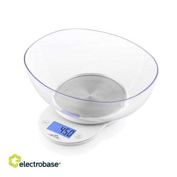 ETA | Kitchen scale with a bowl | ETA577090000 Mari | Graduation 1 g | Display type LCD | White paveikslėlis 1