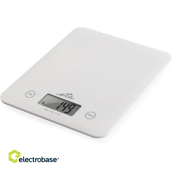 ETA | Kitchen scales | Lori ETA277790000 | Maximum weight (capacity) 5 kg | Graduation 1 g | Display type LCD | White image 1