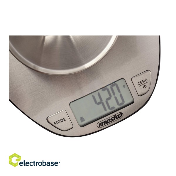 Mesko | Kitchen Scale | MS 3152 | Maximum weight (capacity) 5 kg | Graduation 1 g | Display type LCD | Stainless steel фото 10