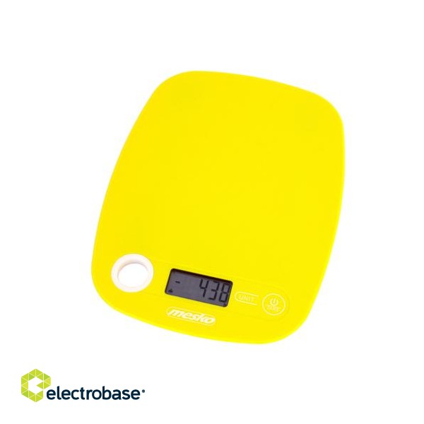 Mesko | Kitchen scale | MS 3159y | Maximum weight (capacity) 5 kg | Graduation 1 g | Display type LCD | Yellow фото 1