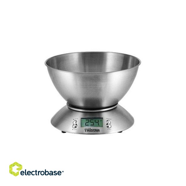 Tristar | Kitchen scale | KW-2436 | Maximum weight (capacity) 5 kg | Graduation 1 g | Display type LCD | Metal steel image 6