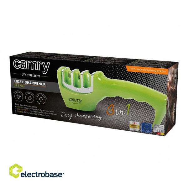 Camry | Knife sharpener | CR 6709 | Manual | Green | 3 image 7