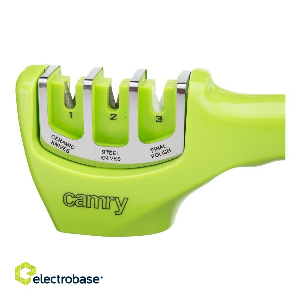 Camry | Knife sharpener | CR 6709 | Manual | Green | W | 3 image 9
