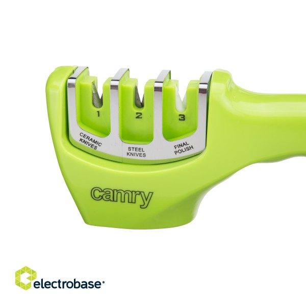 Camry | Knife sharpener | CR 6709 | Manual | Green | W | 3 image 5
