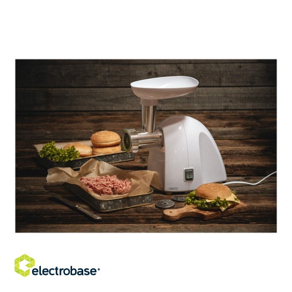 Meat mincer Camry | CR 4802 | White | 600-1500 W | Number of speeds 1 | Middle size sieve image 7