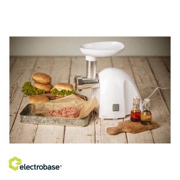 Meat mincer | Camry | CR 4802 | White | 600-1500 W | Number of speeds 1 | Middle size sieve image 8
