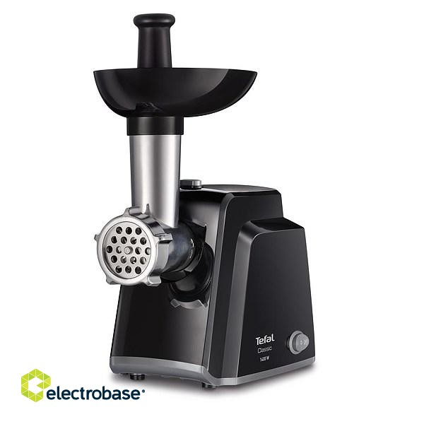 TEFAL | Meat mincer | NE105838 | Black | 1400 W | Number of speeds 1 | Throughput (kg/min) 1.7 | The set includes 3 stainless steel sieves for medium or coarse grinding. image 3