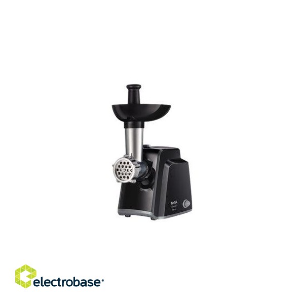 TEFAL | Meat mincer | NE105838 | Black | 1400 W | Number of speeds 1 | Throughput (kg/min) 1.7 | The set includes 3 stainless steel sieves for medium or coarse grinding. image 2