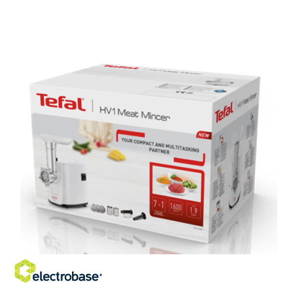 TEFAL | Meat Mincer | NE114130 | White | Number of speeds 1 | Throughput (kg/min) 1.9 image 3