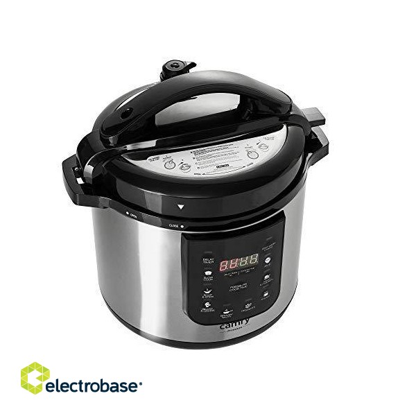 Camry | Pressure cooker | CR 6409 | 1500 W | Alluminium pot | 6 L | Number of programs 8 | Stainless steel/Black image 2