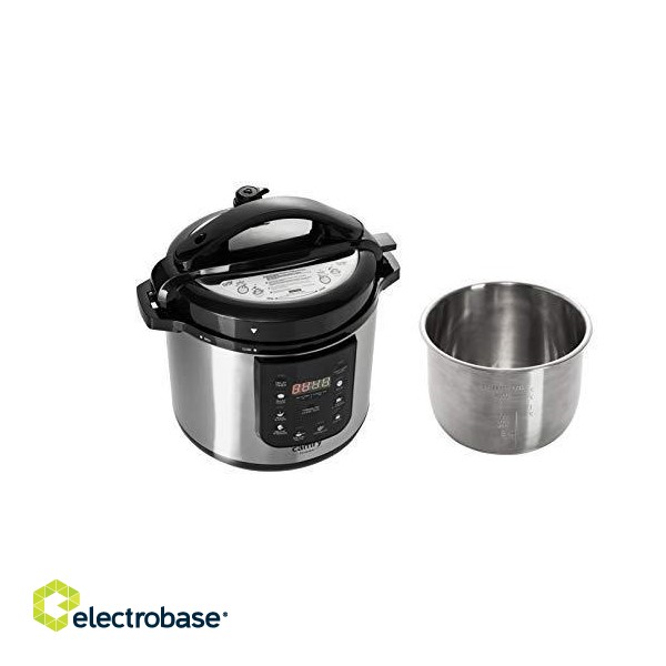 Camry | Pressure cooker | CR 6409 | 1500 W | Alluminium pot | 6 L | Number of programs 8 | Stainless steel/Black image 3