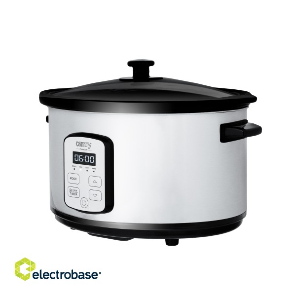 Camry | Slow Cooker | CR 6414 | 270 W | 4.7 L | Number of programs 1 | Stainless Steel фото 1