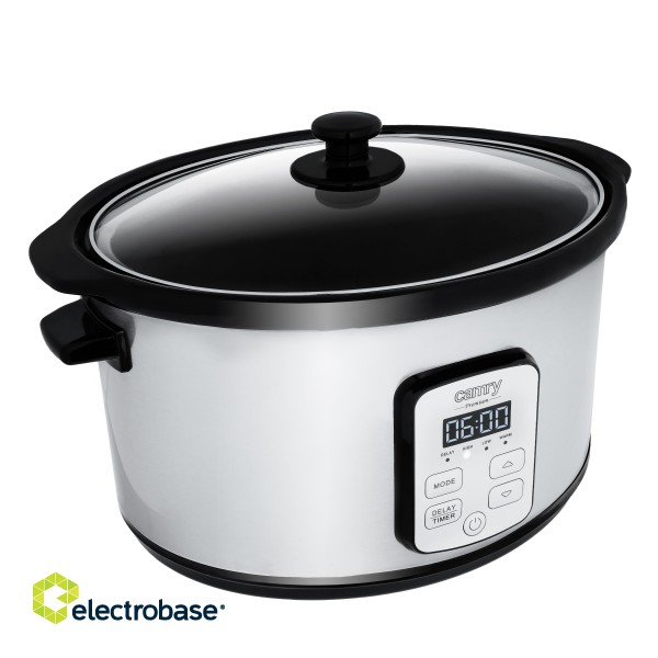 Camry | Slow Cooker | CR 6414 | 270 W | 4.7 L | Number of programs 1 | Stainless Steel фото 5