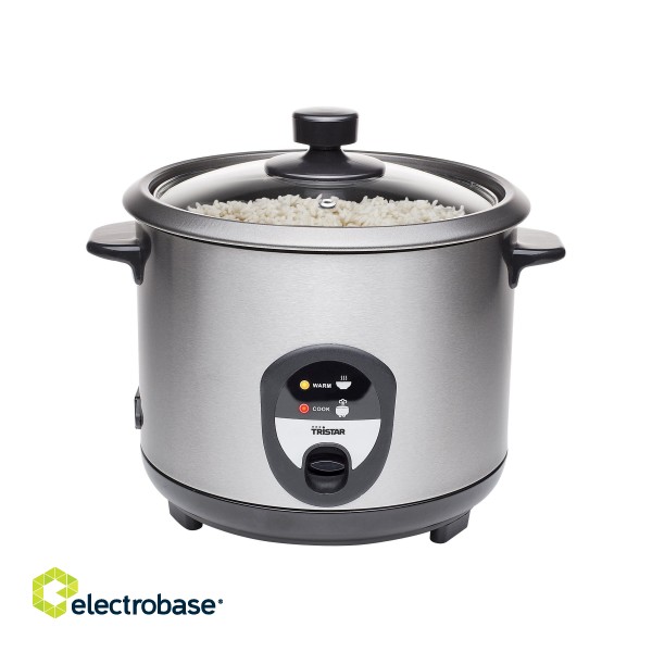 Tristar | RK-6127 | Rice cooker | 500 W | Black/Stainless steel image 2