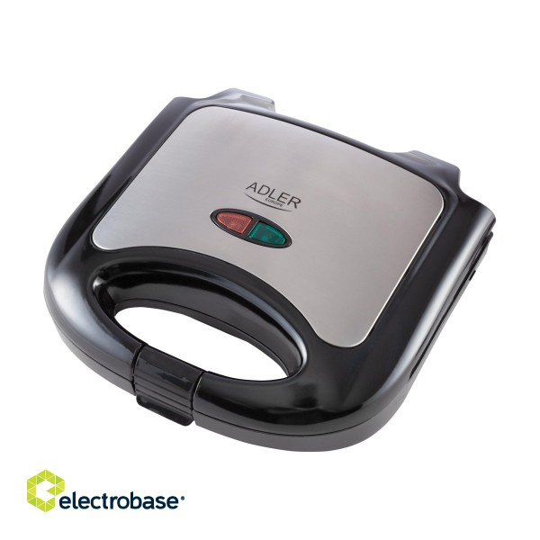 Adler | AD 3015 | Sandwich maker | 750  W | Number of plates 1 | Number of pastry 2 | Black фото 2