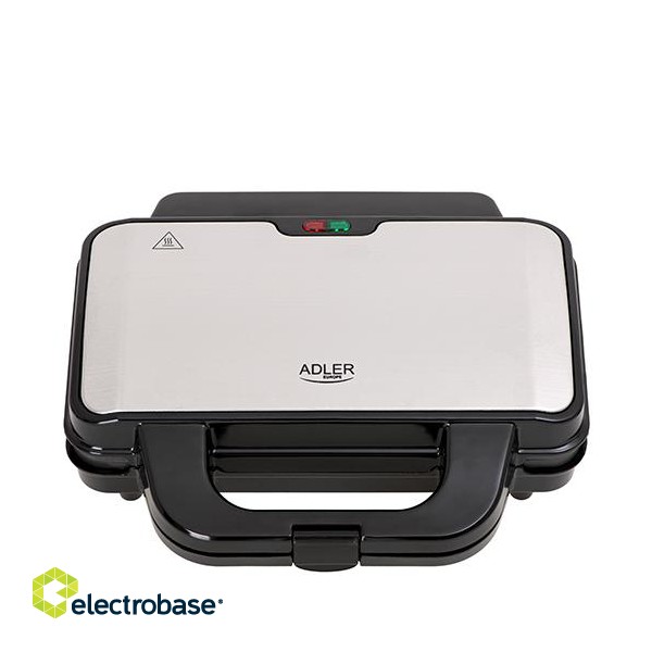 Adler | AD 3043 | Sandwich maker | 900 W | Number of plates 1 | Number of pastry 2 | Black фото 2