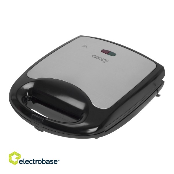 Camry | Sandwich maker XL | CR 3023 | 1500 W | Number of plates 1 | Number of pastry 4 | Black фото 1