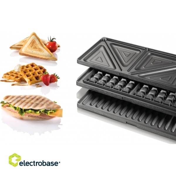 Gorenje | SM703GCB | Sandwich maker | 700 W | Number of plates 3 | Number of pastry 2 | Black фото 2
