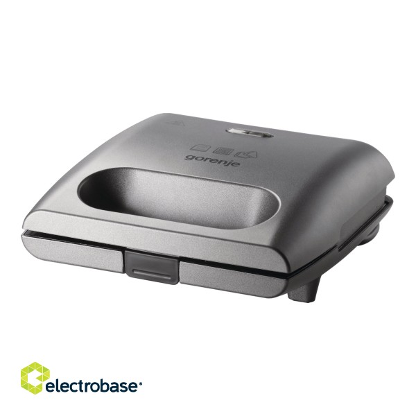 Gorenje | SM703GCG | Sandwich maker | 700 W | Number of plates 3 | Number of pastry 2 | Grey фото 3