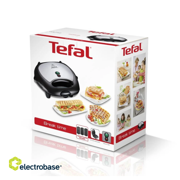 TEFAL | SW614831 | Sandwitch Maker | 700 W | Number of plates 3 | Number of pastry | Diameter  cm | Black/Stainless Steel фото 6