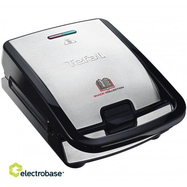 TEFAL | Sandwich Maker | SW854D | 700 W | Number of plates 4 | Number of pastry 2 | Diameter  cm | Black/Stainless steel фото 2