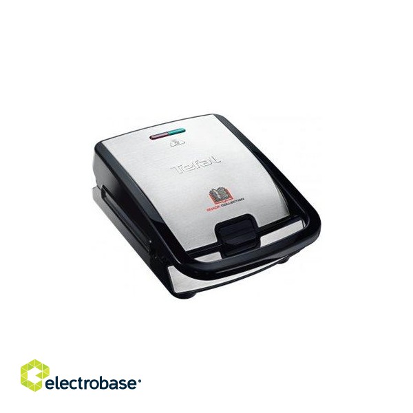 TEFAL | SW854D | Sandwich Maker | 700 W | Number of plates 4 | Number of pastry 2 | Diameter  cm | Black/Stainless steel image 1