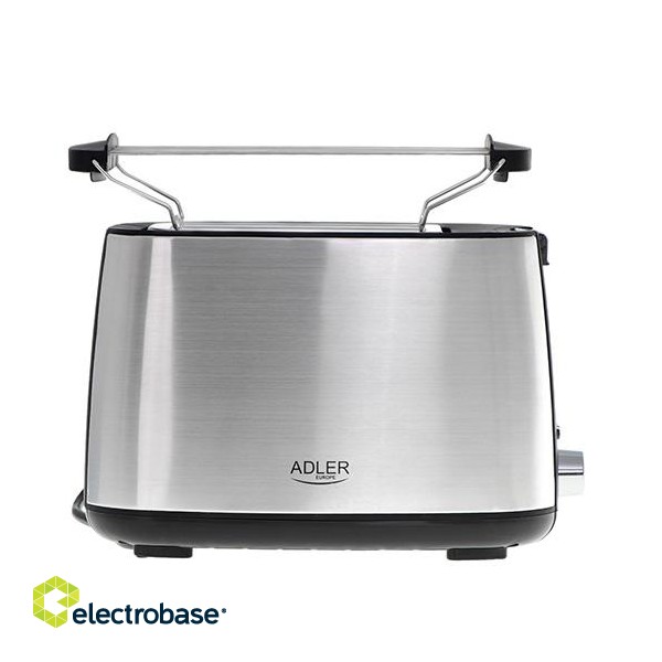 Adler | Toaster | AD 3214 | Power 750 W | Number of slots 2 | Housing material Stainless steel | Silver image 2