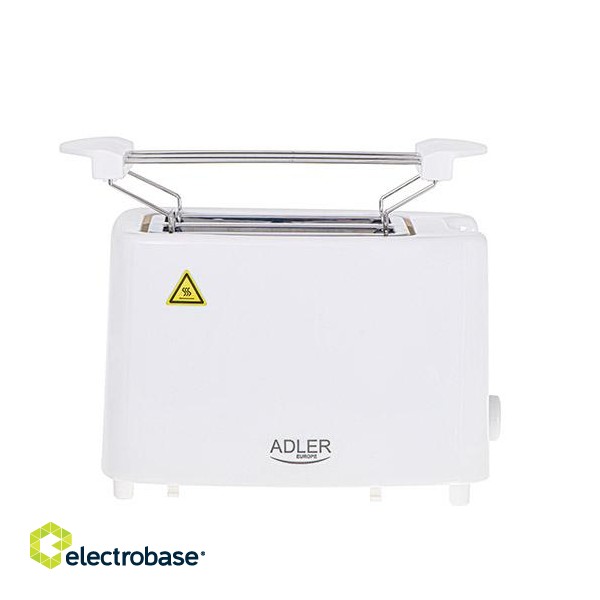 Adler | Toaster | AD 3223 | Power 750 W | Number of slots 2 | Housing material Plastic | White image 3