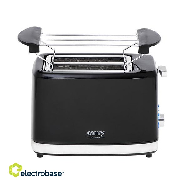 Camry | CR 3218 | Toaster | Power 750 W | Number of slots 2 | Housing material Plastic | Black paveikslėlis 3