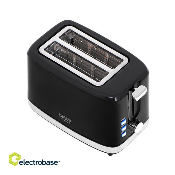 Camry | Toaster | CR 3218 | Power 750 W | Number of slots 2 | Housing material Plastic | Black image 4