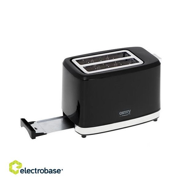Camry | Toaster | CR 3218 | Power 750 W | Number of slots 2 | Housing material Plastic | Black paveikslėlis 5