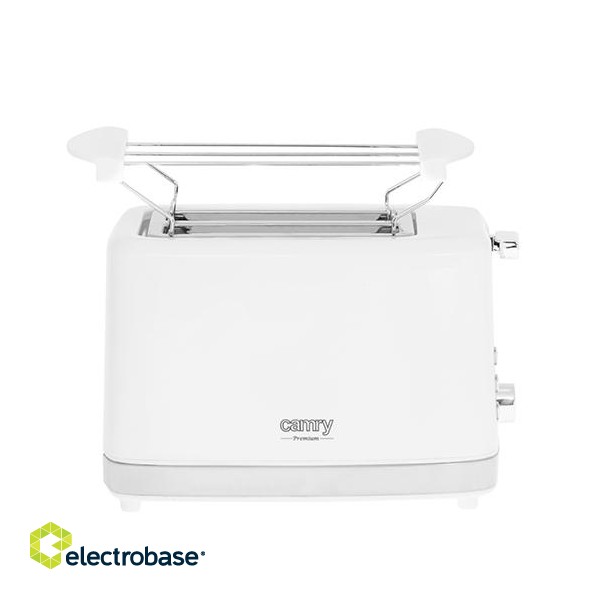 Camry | CR 3219 | Toaster | Power 750 W | Number of slots 2 | Housing material Plastic | White image 3