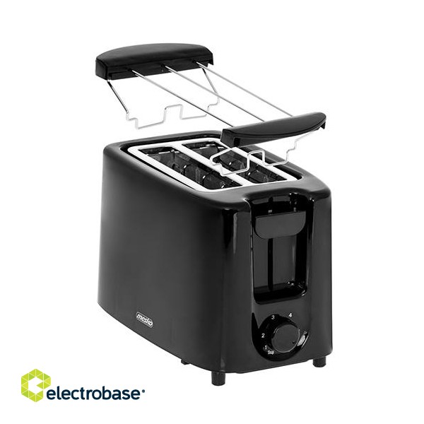 Mesko | MS 3220 | Toaster | Power 750 W | Number of slots 2 | Housing material Plastic | Black image 2