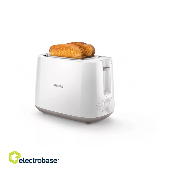 Philips | HD2581/00 Daily Collection | Toaster | Power  760-900 W | Number of slots 2 | Housing material Plastic | White image 3