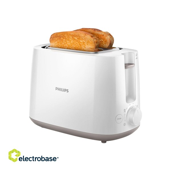 Philips | HD2581/00 Daily Collection | Toaster | Power  760-900 W | Number of slots 2 | Housing material Plastic | White image 2
