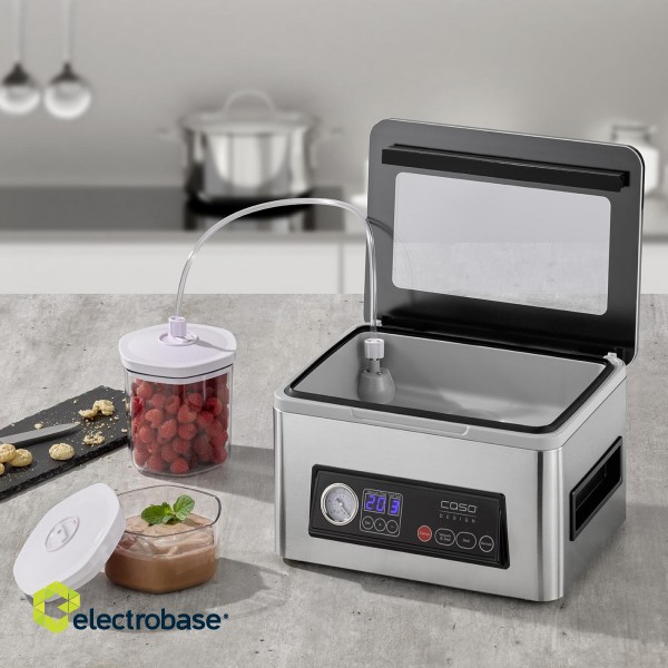 Caso | Chamber Vacuum Sealer | VacuChef 50 | Power 300 W | Stainless steel фото 9