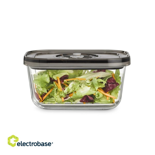 Caso | Glass Vacuum Containers with Plastic Lid (2 pcs) | VacuBoxx Eco-Duo S | Transparent image 2