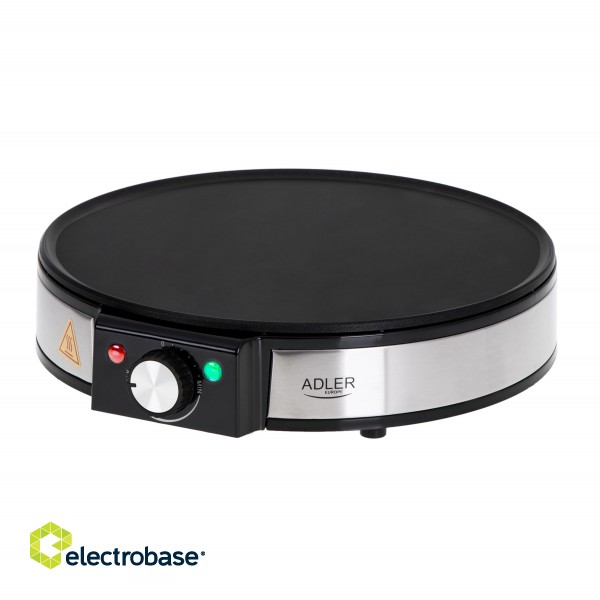 Adler | Crepe Maker | AD 3058 | 1600 W | Number of pastry 1 | Crepe | Stainless Steel/Black фото 1