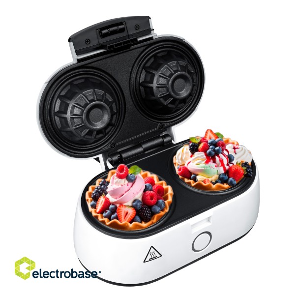 Adler | Waffle Bowl Maker | AD 3062 | 1000 W | Number of pastry 2 | Bowl | White image 4