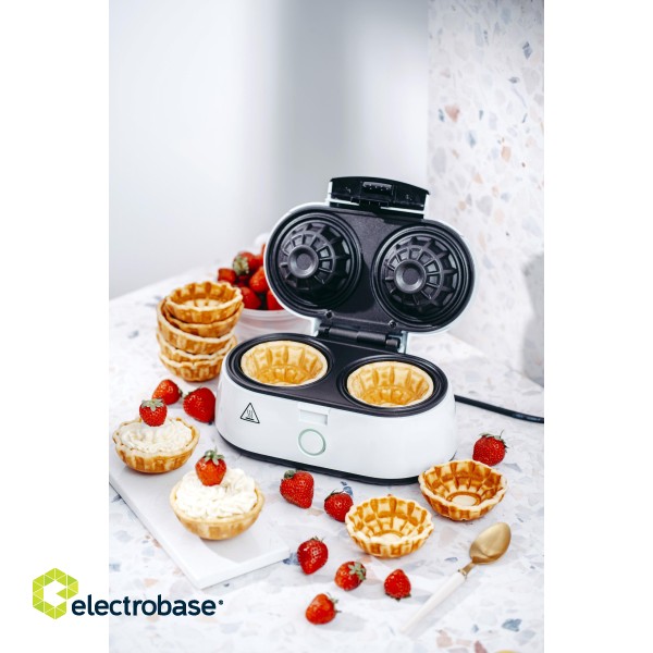 Adler | AD 3062 | Waffle Bowl Maker | 1000 W | Number of pastry 2 | Bowl | White фото 5