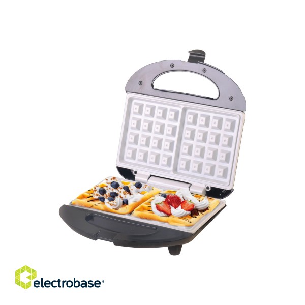 Camry | Waffle maker | CR 3019 | 1000 W | Number of pastry 2 | Belgium | Black image 5