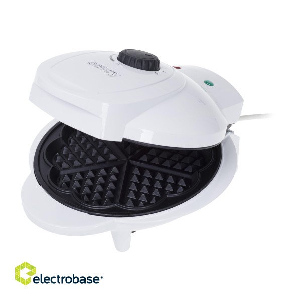 Camry | Waffle maker | CR 3022 | 1000 W | Number of pastry 5 | Heart shaped | White paveikslėlis 1