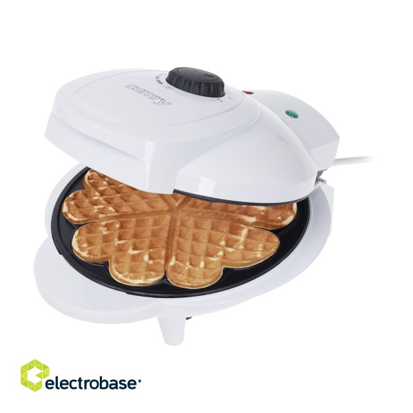 Camry | CR 3022 | Waffle maker | 1000 W | Number of pastry 5 | Heart shaped | White paveikslėlis 3