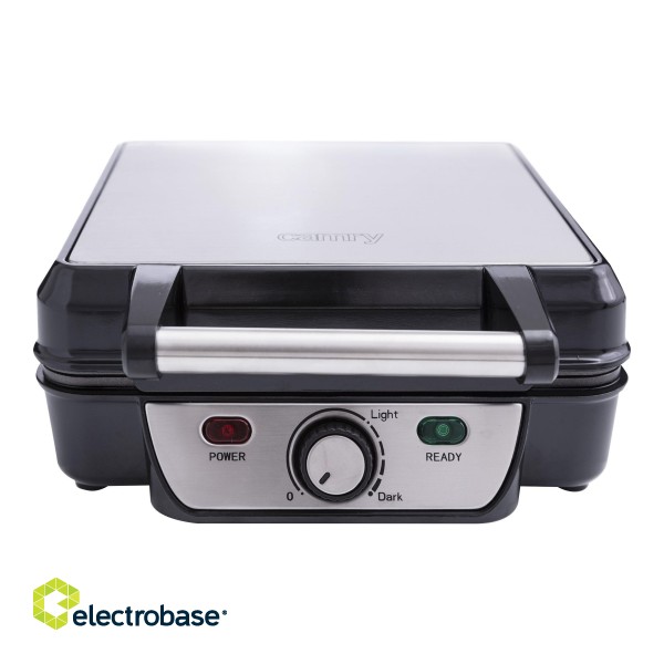 Camry | CR 3025 | Waffle maker | 1150 W | Number of pastry 4 | Belgium | Black/Stainless steel image 2