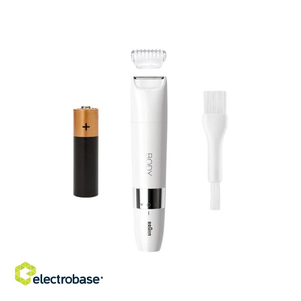 Braun | Body Mini Trimmer | BS1000 | Operating time (max)  min | Bulb lifetime (flashes) Not applicable | Number of power levels 1 | Wet & Dry | White фото 3