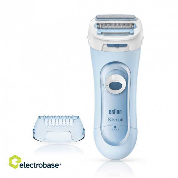 Braun | Lady Shaver | Silk-épil 5160 | Wet & Dry | Number of power levels 1 | Blue фото 1